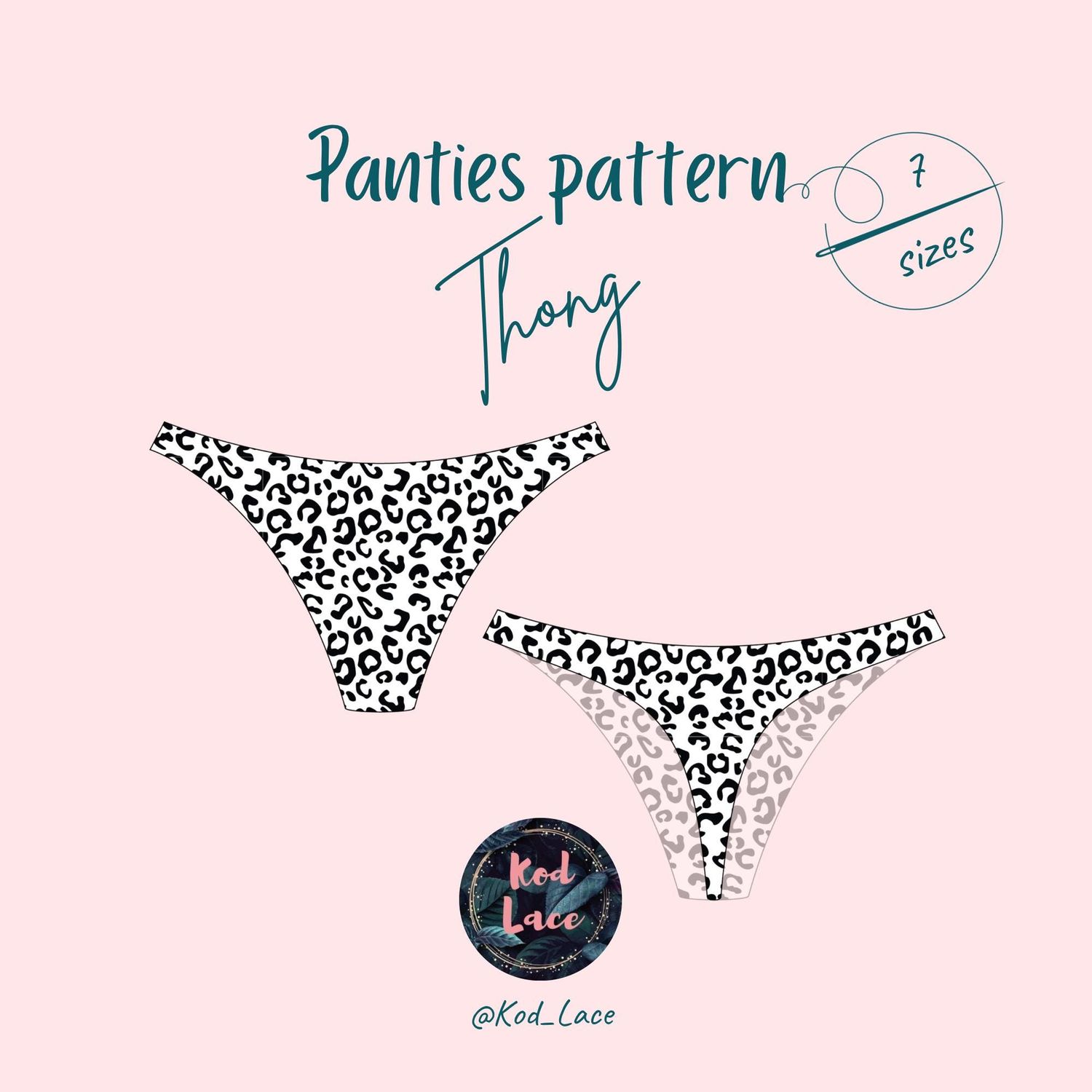 Medium thong panties sewing pattern