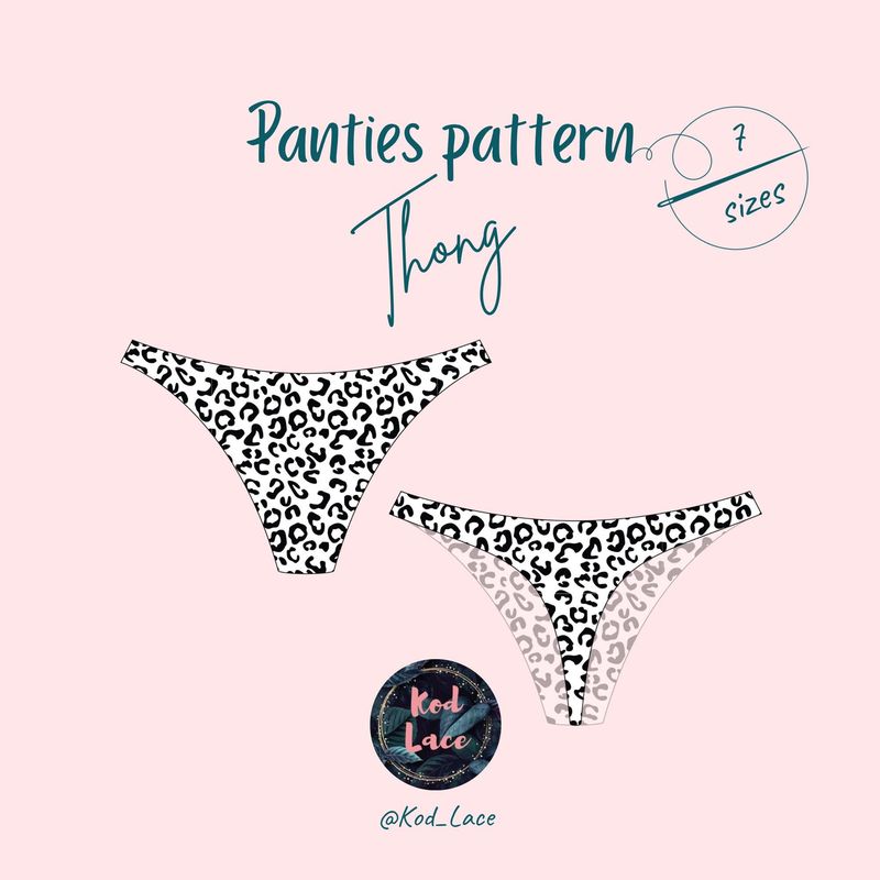 Medium thong panties sewing pattern