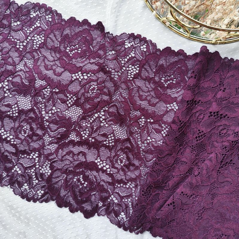 Dark Plum Stretch Lace
