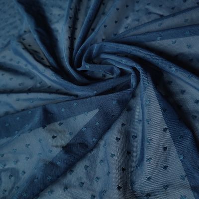 Rete Blu-Petrolio Tenue a Pois