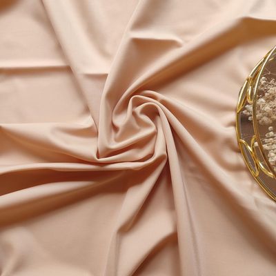 Beige stretch microfiber for lingerie sewing

