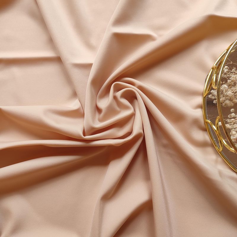 Beige stretch microfiber for lingerie sewing

