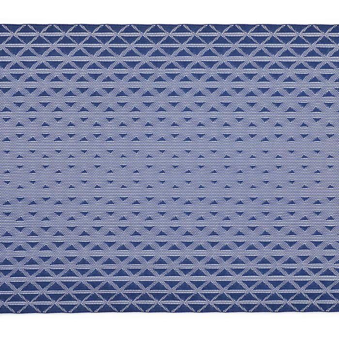 Geometric Blue Stretch Lace