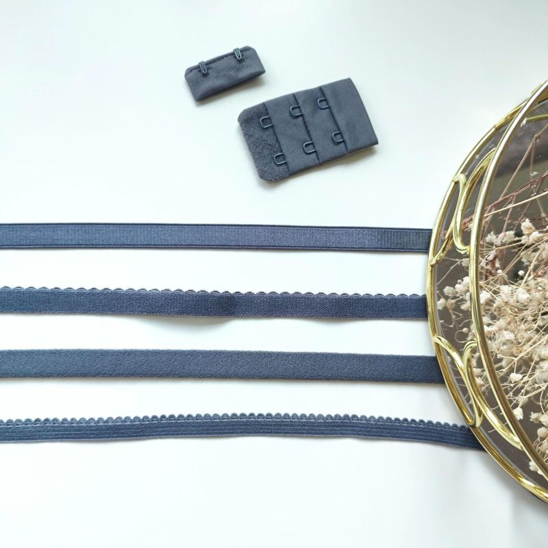 Grey lingerie elastics