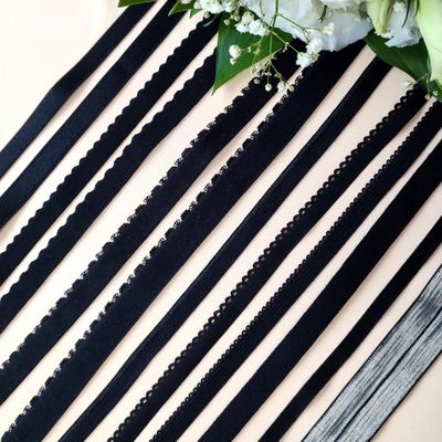 Black lingerie elastics