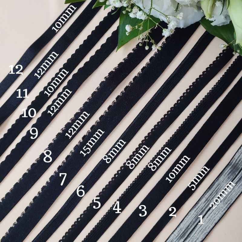 Black Lingerie Elastics
