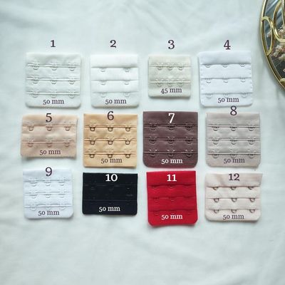Wide Bra Hook and Eye Closures, Assorted Colours