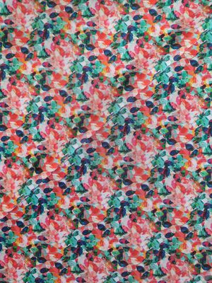 Colorful floral stretch mesh – dense elastic fabric for lingerie