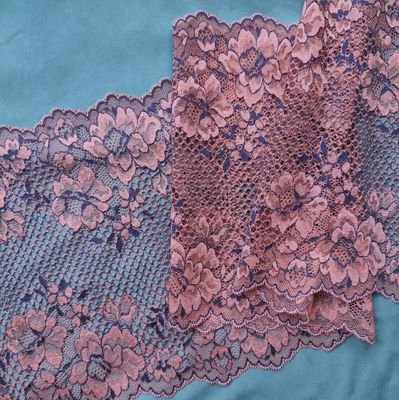 Terracotta Stretch Lace for sewing lingerie, elastic trim lace, Fabric for Bra Making, Sewing supplies