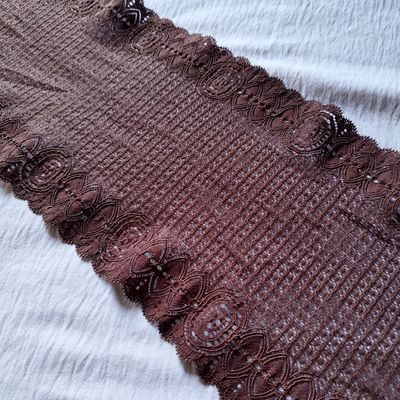 Chocolate Brown Stretch Lace