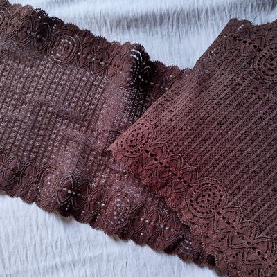 Chocolate Brown Stretch Lace