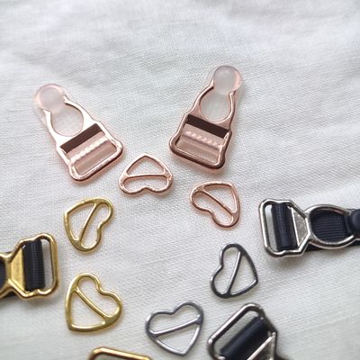 Clips Jarretelle Métal, 10/12mm, Plusieurs Couleurs