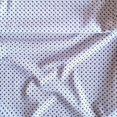 White Polka Dot Stretch Mesh