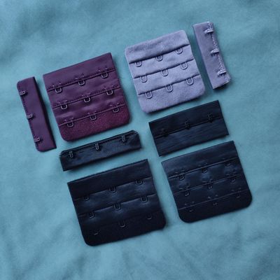 Dark tone bra hook and eye closures, assorted widths