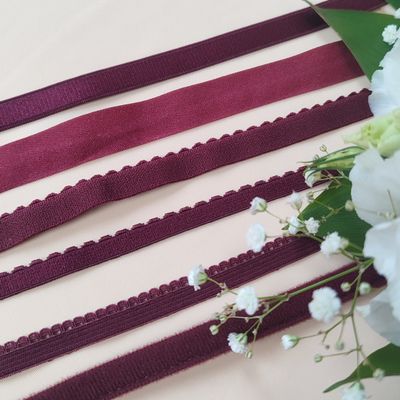 Élastiques lingerie bordeaux foncé