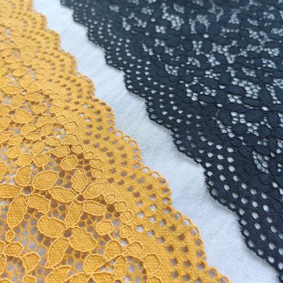 Stretch Lace – Black and Yellow