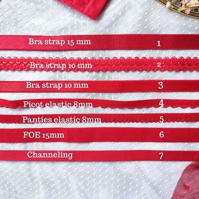Élastiques et Garnitures Rouges Lingerie