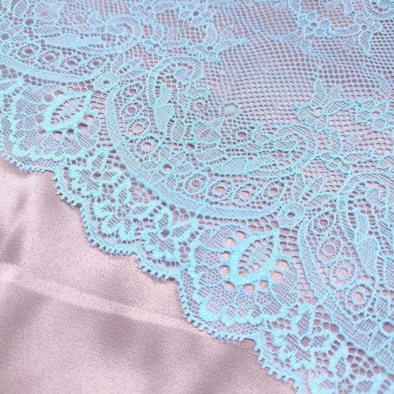 Light Blue Stretch Lace Trim 