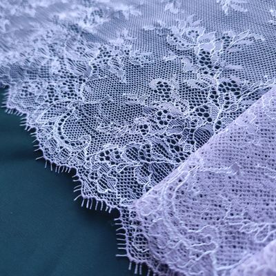 Lilac Chantilly Lace with Eyelash Edge