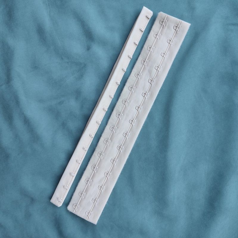 Beige hook and eye bra closure, 26cm (10.2") long