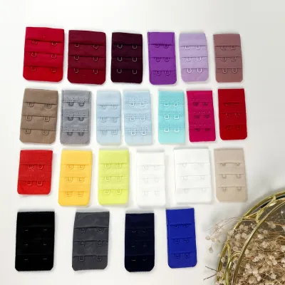 Colorful 2-row bra hook and eye closures for lingerie sewing

