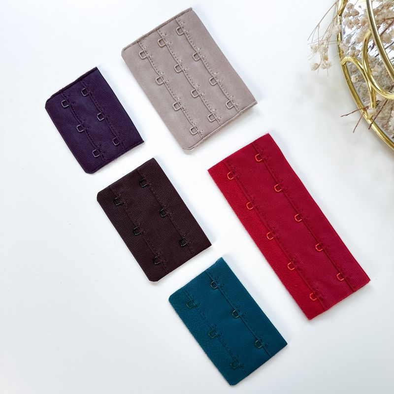 Wide bra hook and eye closures, 3x2 and 3x3