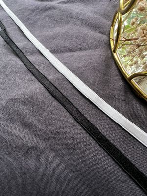6mm bra strap elastic in black or white