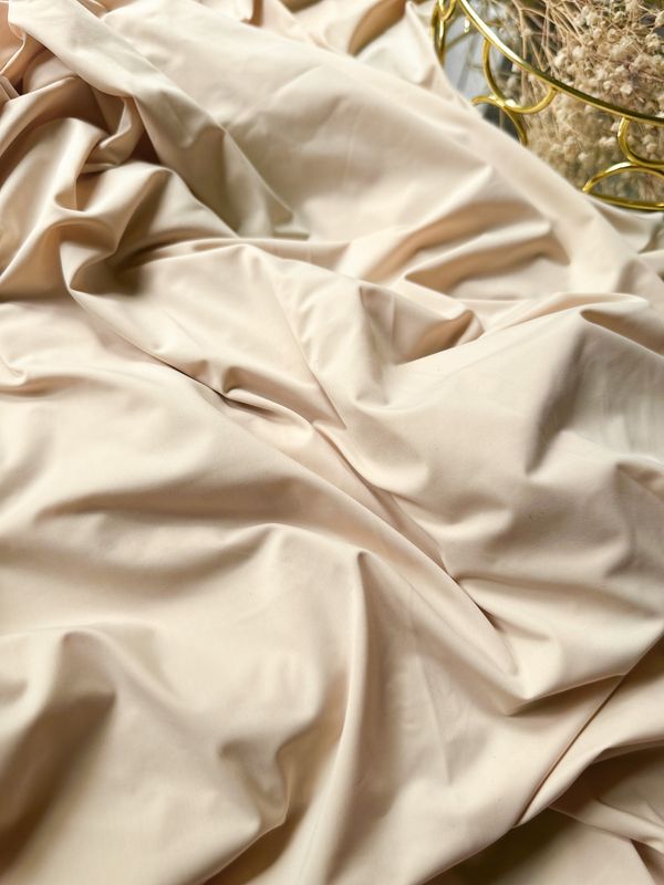 Luxurious beige matte microfiber for lingerie sewing

