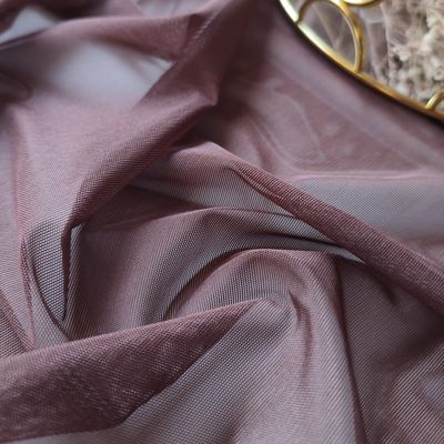 Shiny mauve stretch mesh for lingerie sewing