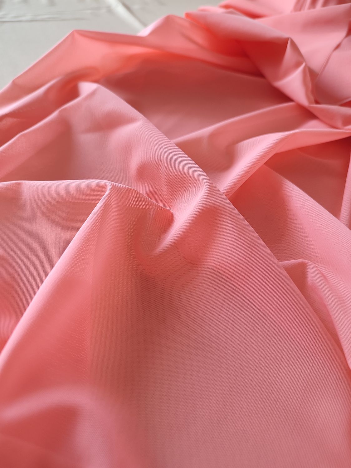 Coral stretch mesh fabric