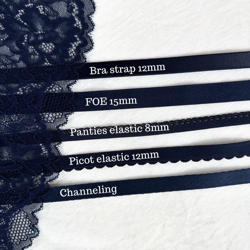 Nachblau / Nachtblaue Dessous-Gummibänder