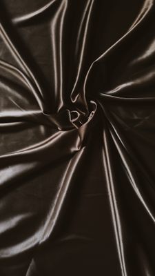Dark chocolate stretch satin fabric for lingerie sewing, silky one-way stretch satin 125 cm wide