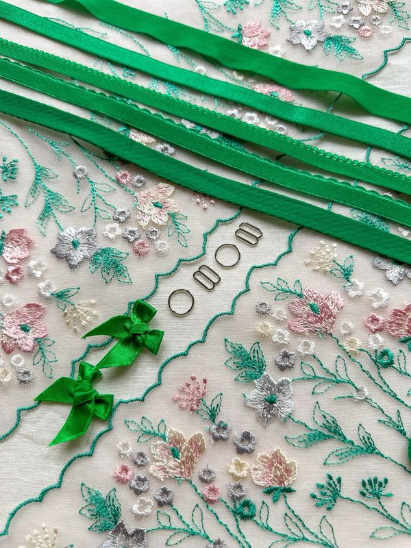 Lingerie Sewing Kit, Green Garden