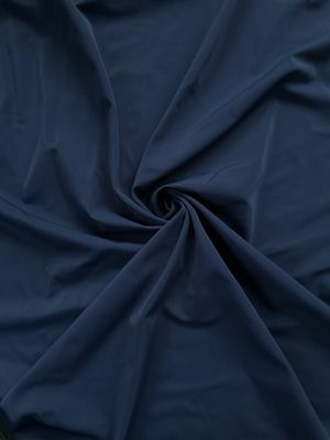 Deep sea blue stretch microfiber fabric