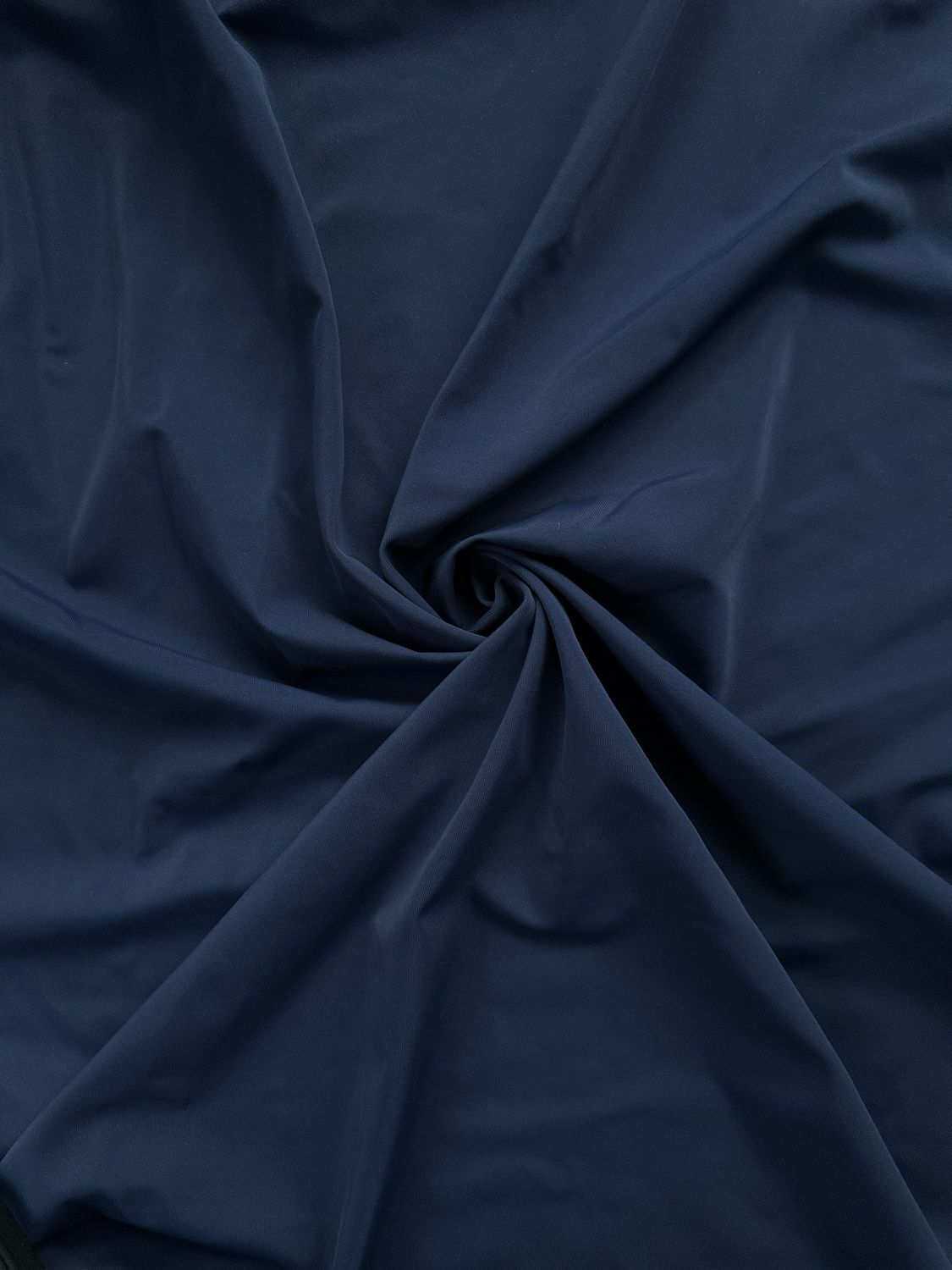 Deep sea blue stretch microfiber fabric