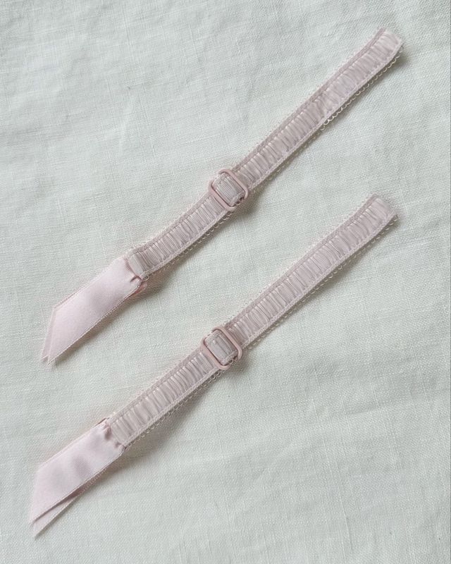 Pink Garter Suspender Straps – Adjustable (Pair)