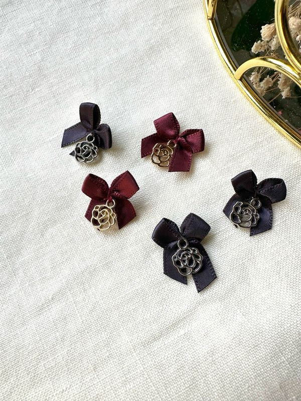 Decorative Satin Bow with Charm