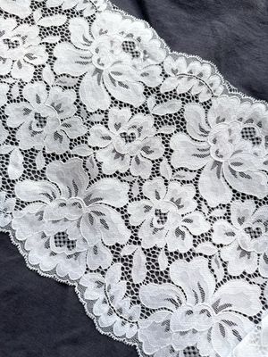 Ivory Flower Elastic Lace