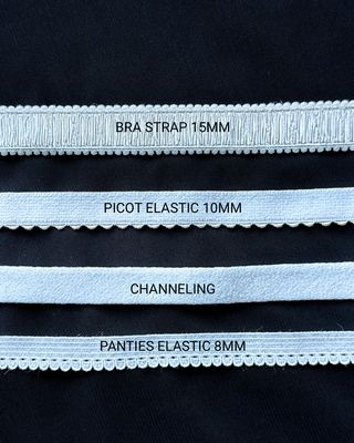 silver lingerie elastic by the meter for bra making