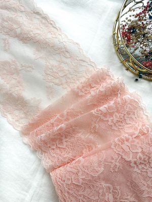 Soft Peach Stretch Lace