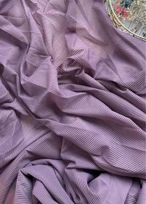 Dusty Mauve Striped 4-Way Stretch Microfiber