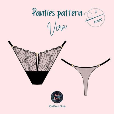 Mesh and lace thong sewing pattern PDF