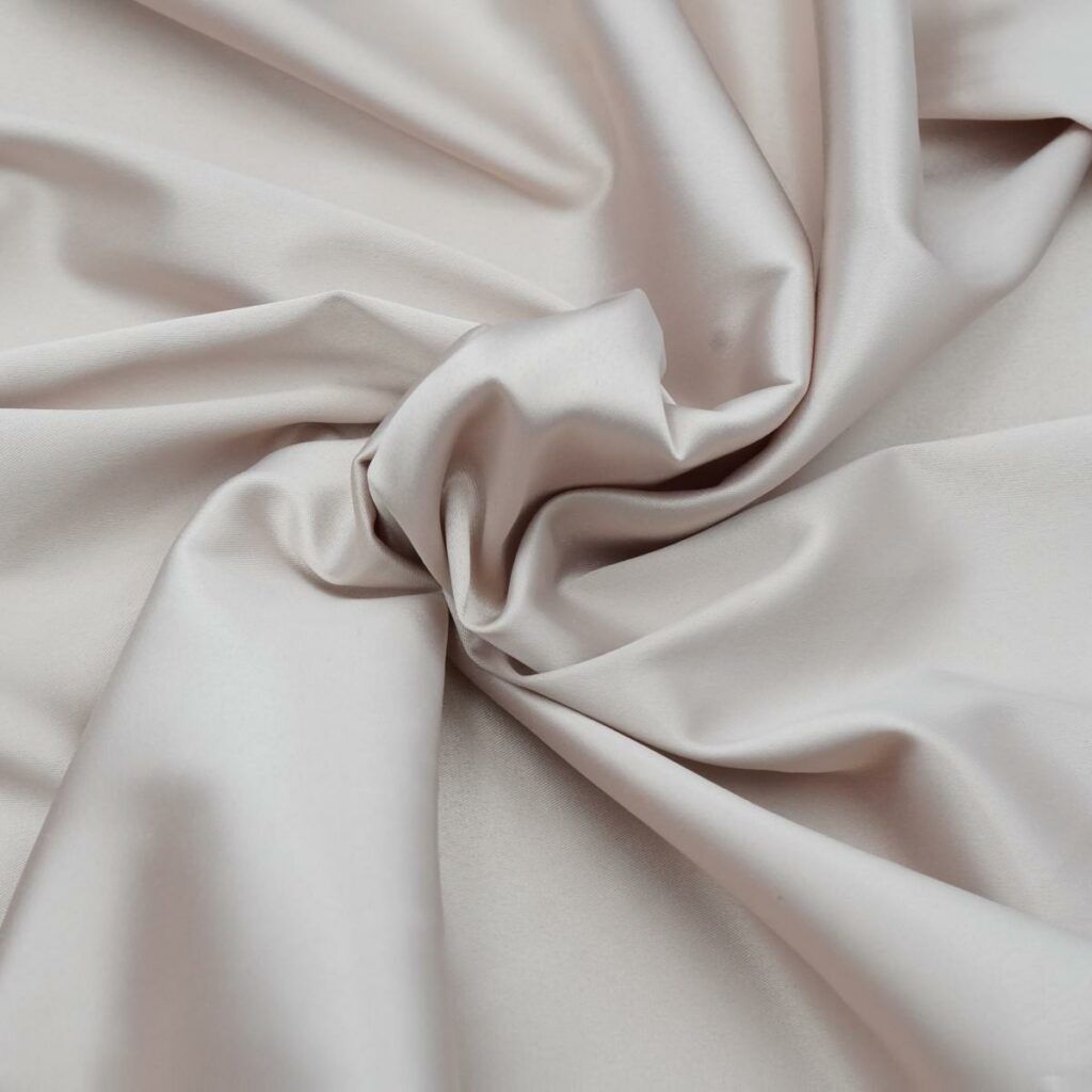 Stretch Silver Peony satin for lingerie