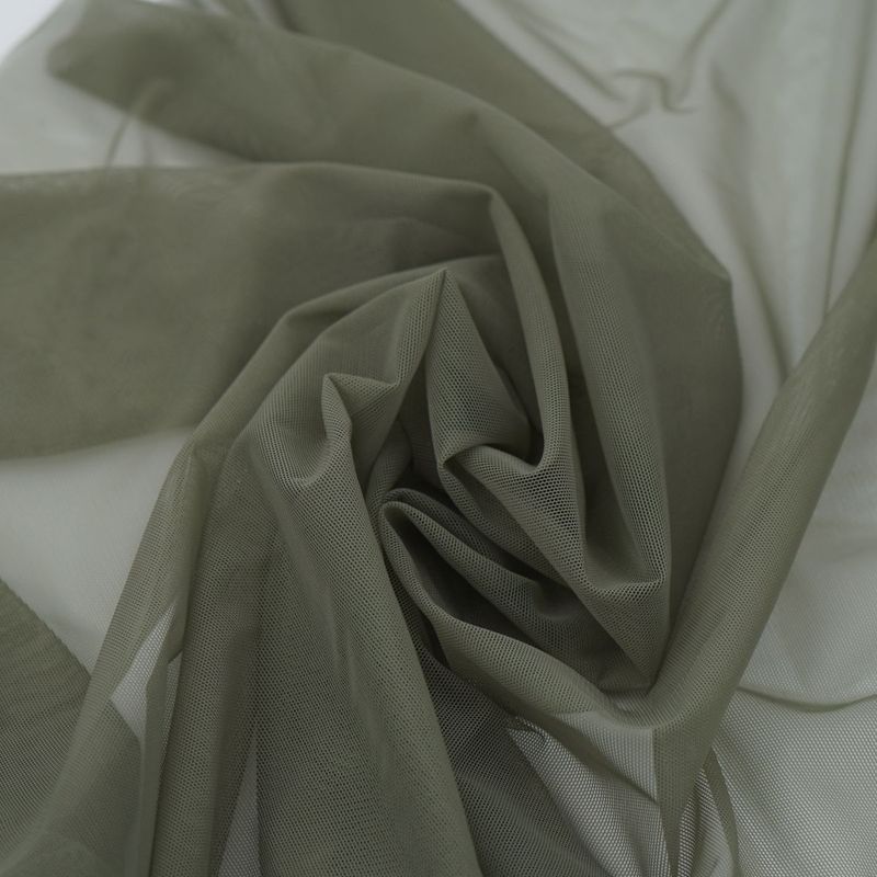 luxury Khakki Elastic mesh
