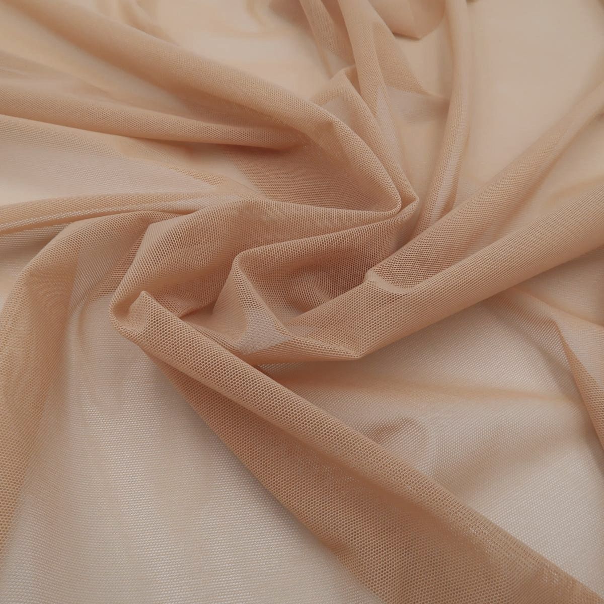 Beige elastic mesh