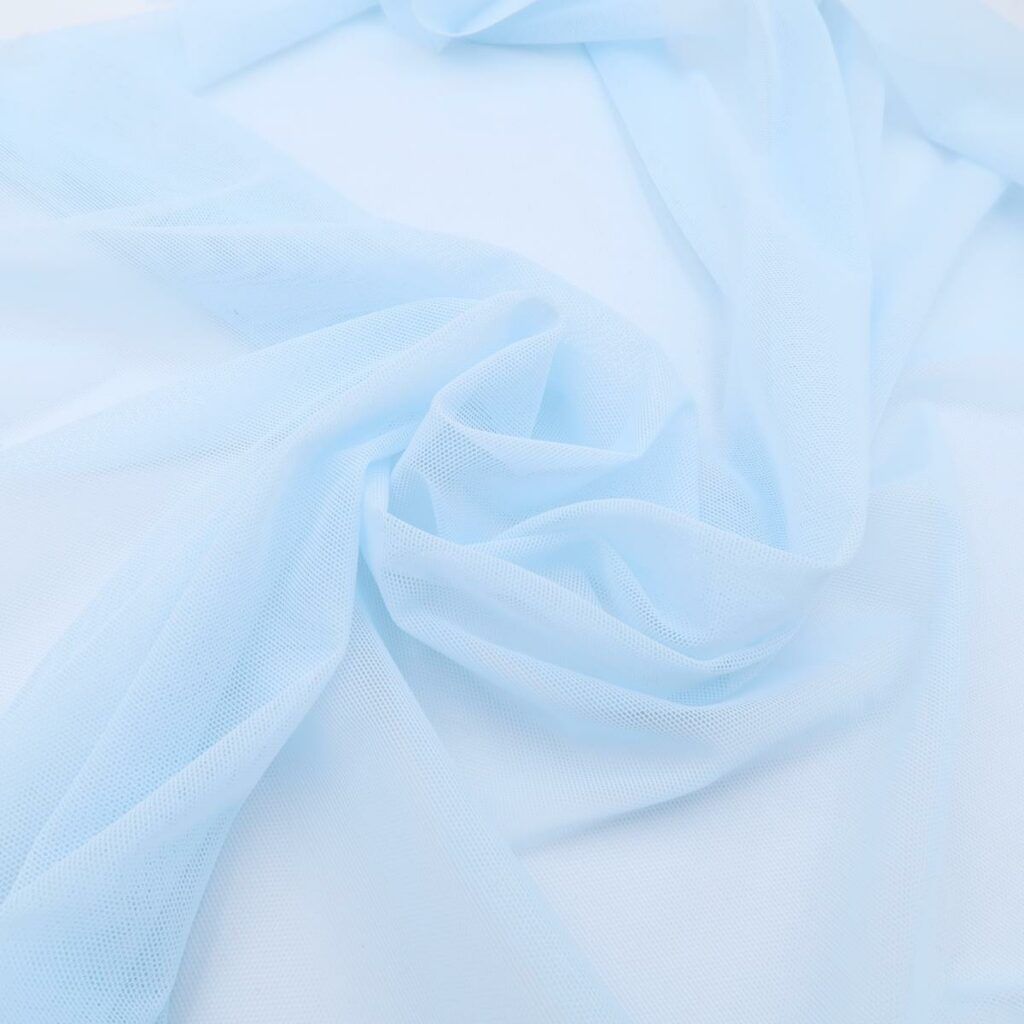 luxury Light Blue Elastic mesh