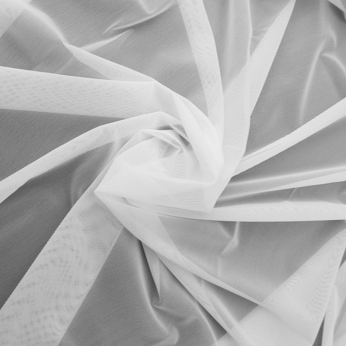 luxury White Elastic mesh