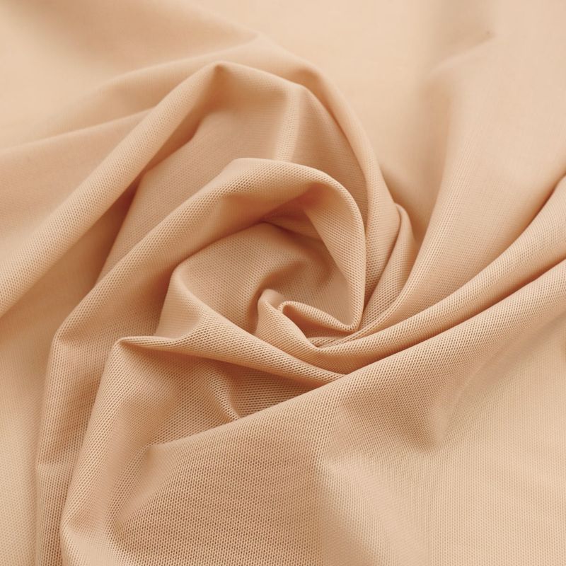 Beige Power Mesh 4 way Stretch