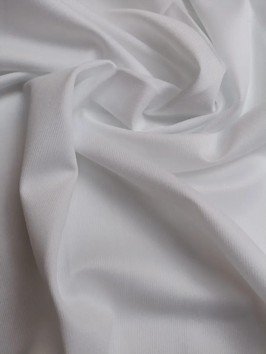 White Trilobal Lingerie Fabric