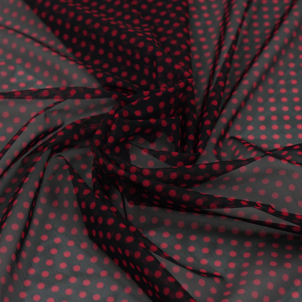 Printed stretch mesh with a pattern